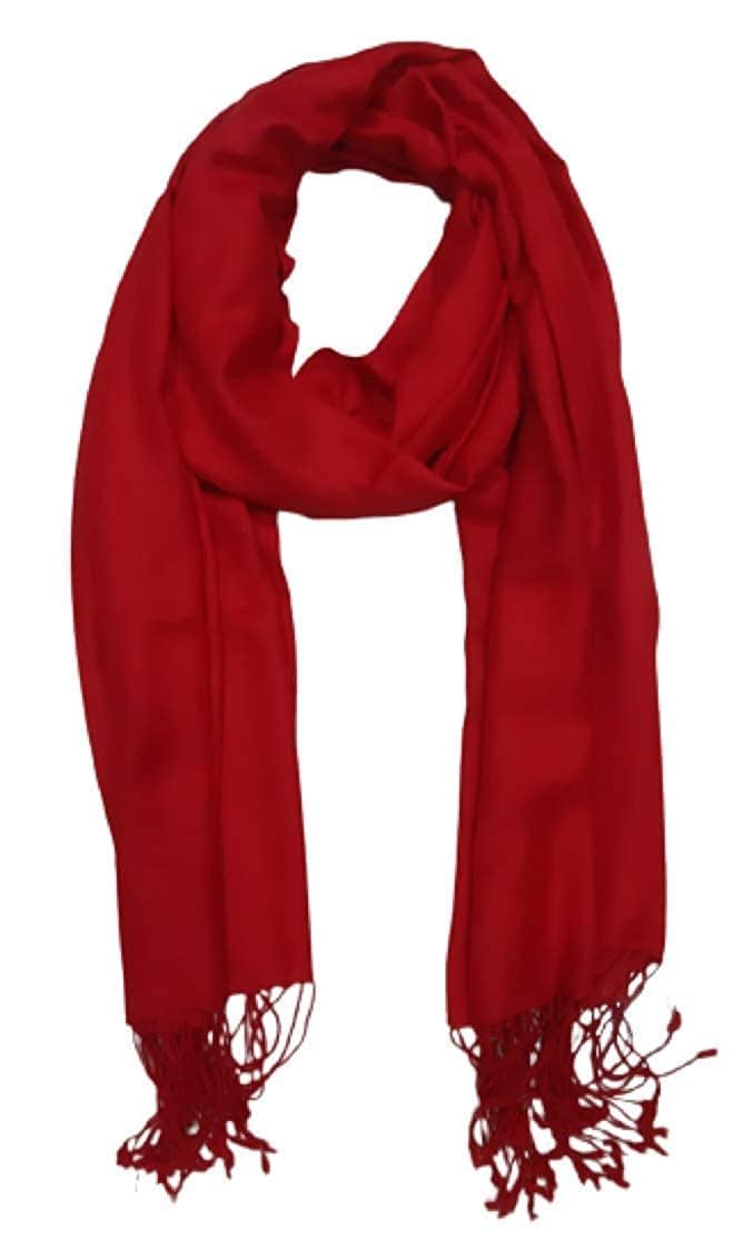 MOOLYAVAAN PRODUCTS Plain Solid Fashionable Woolen Winter Wear Thin Scarf/Stole/Shawl For Baby Girls Womens (MAROON)-image-4