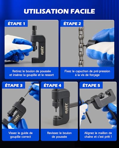 Dérive chaîne moto Orion Motor Tech pour remplacer kit chaîne