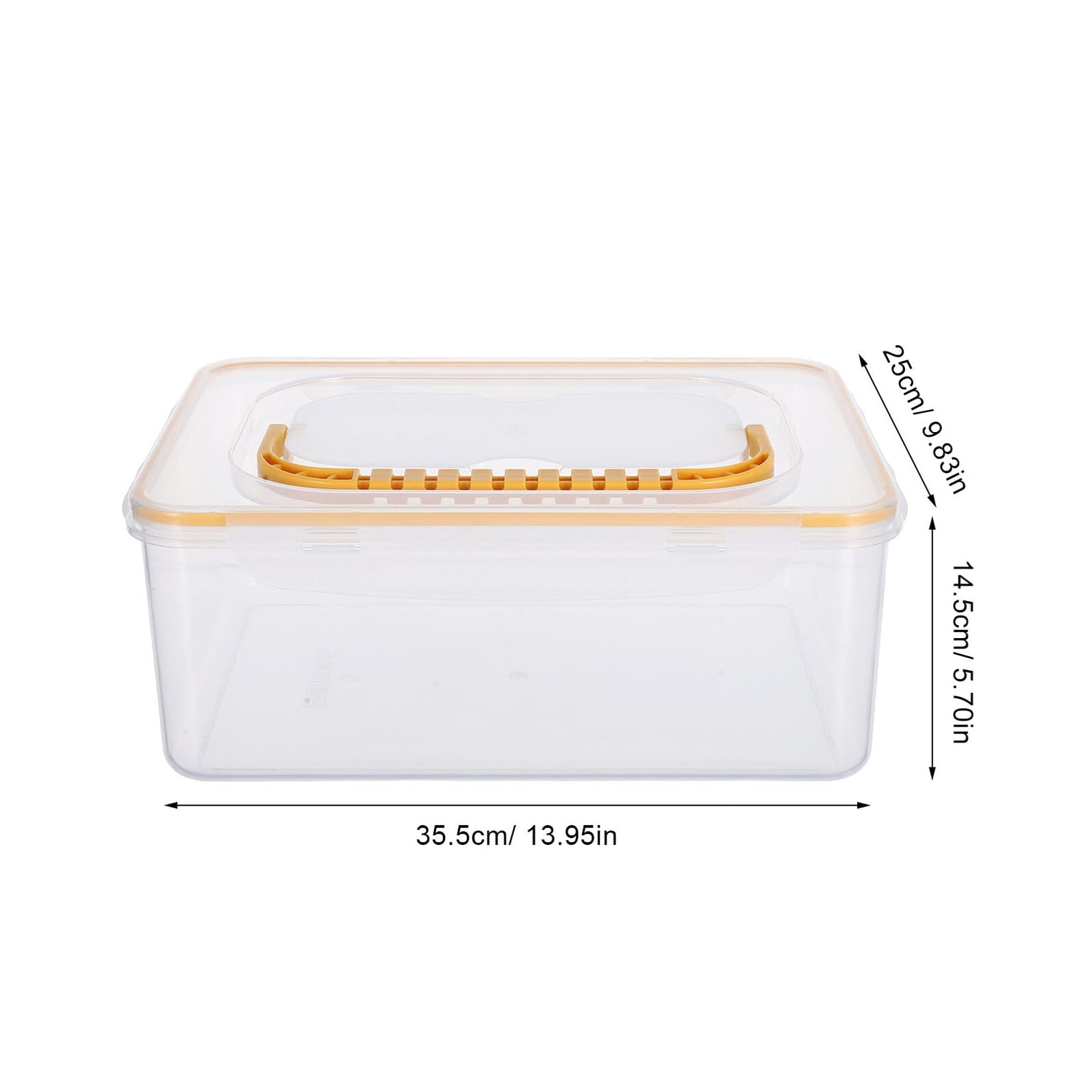 NUOBESTY Transparente Aufbewahrungsbox mit Griff und Deckel Große Kunststoffbox für Teetassen Schnapsbecher Bastel und Nähzubehör Stoßfester Organizer für Küche und Wiederverwendbar