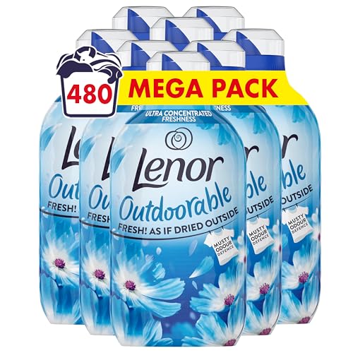Lenor Outdoorable Fabric Conditioner 480 Washes (8×60), Spring Awakening – Ultra Concentrated Freshness