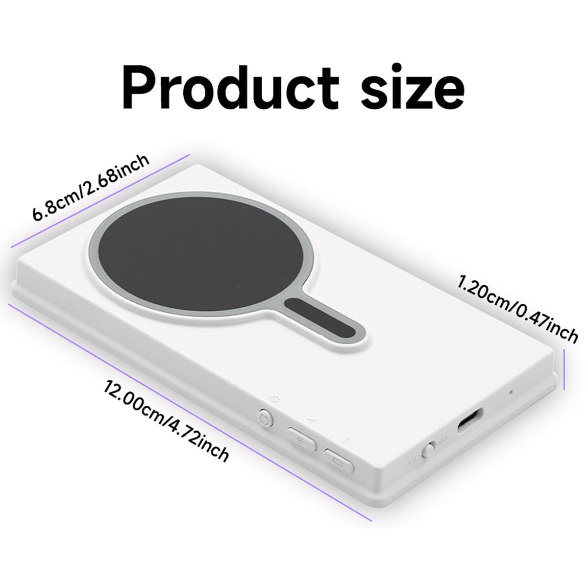 Magnetyczny telefon vlog selfie monitor, bezprzewodowy ekran selfie do iPhone'a i Androida 2000 mAh z pilotem Bluetooth, 3-poziomowa jasność i tryb szerokiego ekranu, do selfie, vloga, bez opóźnień