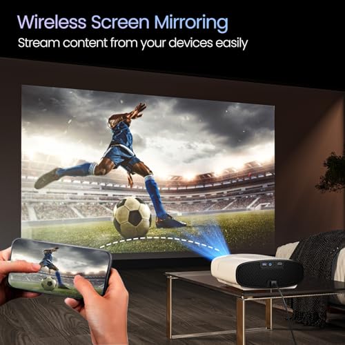 Image of Portronics Beem 530 Smart LED Projector,1080p Full HD,7600 Lumens,Bluetooth & Wi-Fi, Auto Keystone,15W Speaker,Android Based Interface, Wireless Screen Mirroring(White)