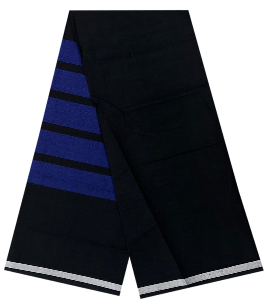 ismail Men's Pure Cotton Unstitched Lungi Light Weight And Comfortable black14-picture-43