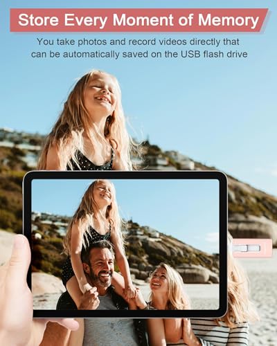 Image of 256GB USB Flash Drive for Phone and Pad, High Speed External USB Thumb Drives - Photo Storage Memory Stick for Save More Photos and Videos (Pink, 256GB)
