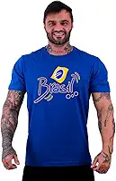 Camiseta Tradicional Masculina Básica Brasil Numero 10 Bandeira MXD Conceito