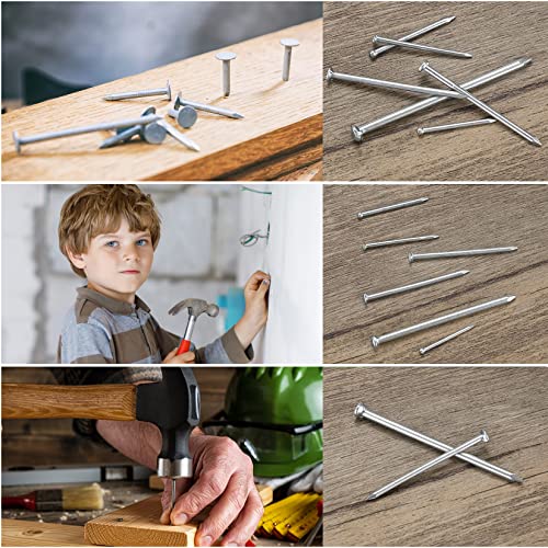 8 tamaños de uñas de pared para proyectos de bricolaje y carpintería 7