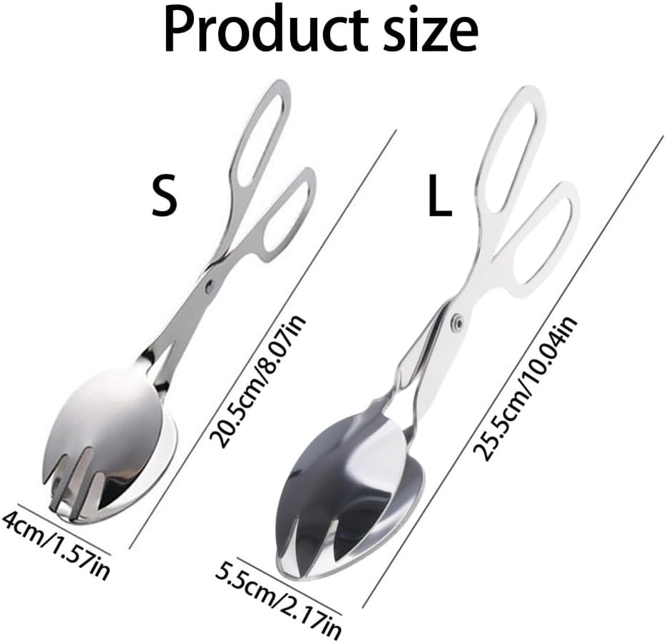 Salad and Cake Serving Tongs with Scissor Mechanism Salad Tongs Suitable for Comfortable Operations Various Setting