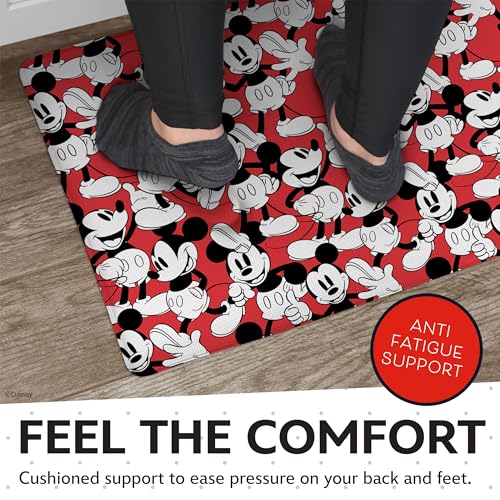 Image of Disney Mickey Anti-Fatigue Kitchen Mats for Floor, 17x47, Non-Slip