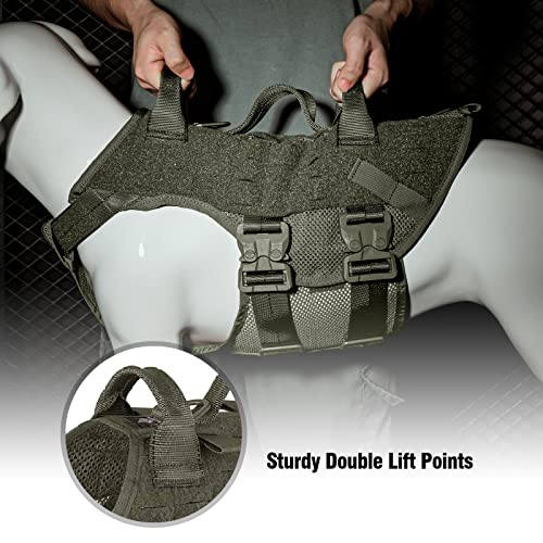 Petac Gear Tactical Dog Harness No Pull For Large K9 Working Dogs Military Dogs Vest Police Service Training Dogs Molle Harnesses With Handle … … #TOP1