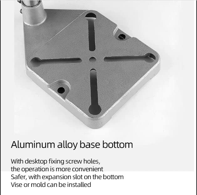 Image of Electric Drill Bracket 400mm Drilling Holder Grinder Rack Stand Clamp Bench Press Stand Clamp Grinder For Woodworking (Base : Aluminium, 400mm, Type : Drill Stand)