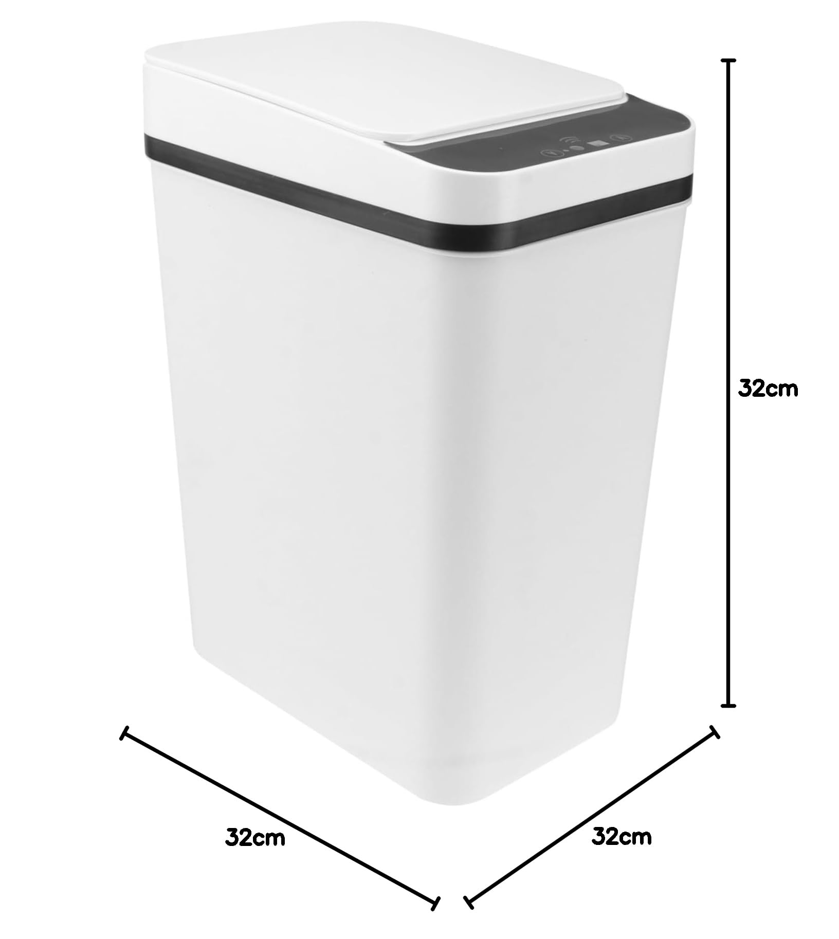 1pieza Papelera Inteligente Sensor De Movimiento Bote De Basura Automático Estilo Moderno Diseño Compacto Para Cocina y Dormitorio Cierre Silencioso Para Hogar y Oficina