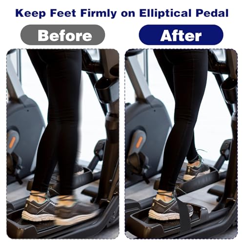 6PCS Leg Exerciser Pedal Straps, Universal Adjustable Bike Pedal Band, Non-Slip Foot Strap for Under-Desk Elliptical Machines, Leg Training, Home and Office Exercise Accessories
