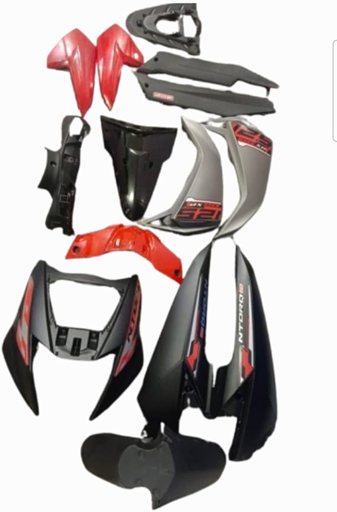 Ultra Full Fiber Body Kit For NTORQ 125 RED Ultra Full Fiber Body Kit For NTORQ 125 RED