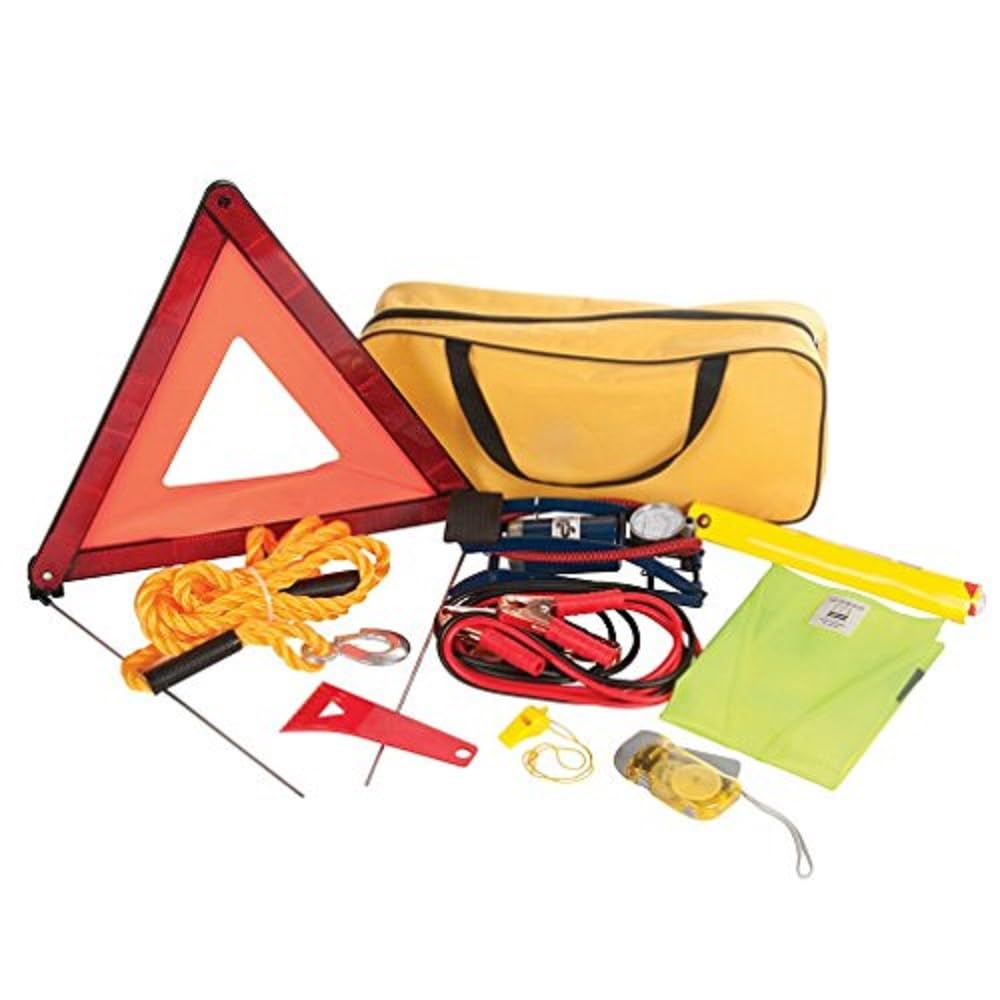Silverline 933429 Car Emergency Kit - Set Of 9 - 9Pce Breakdown - Emergency Car Kit 933429 9Pce Breakdown Set