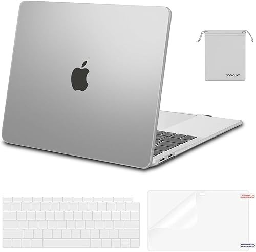 Vista 125 de MOSISO - Funda rígida y de plástico compatible con MacBook Air de 13 pulgadas versión 2022, 2021-2018, A2337 M1 A2179 A1932; con cubierta