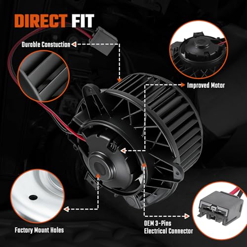 Image of 700315 AC Heater Blower Motor Fan Compatible with Dodge Dart 2013-2016 HVAC Blower Motor Assembly Replace for 68225055AB 76971 2311894 68163782AA PM4050 | AC Heater Blower Motor for 68225055AB 76971 2311894 68163782AA PM4050 Abliseoum