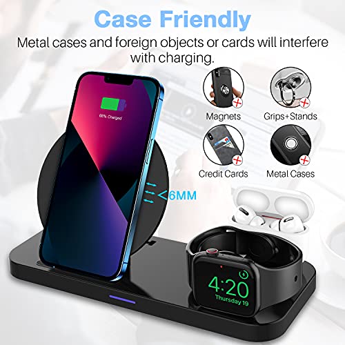 ایگرد | قیمت و خرید KKM Wireless Charger, 3in1 QI induktive Ladestation,  Schnelles Kabelloses LadegerÃ¤t mit Fast Adapter, Kompatibel mit iPhone  13/12 Pro Max/12 mini/11/X, Apple Watch, AirPods Pro, Samsung S21 Ultra/S20
