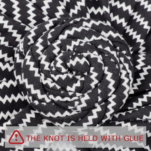 Image of DRESHOW 5 Pack Knotted Headwraps for Women African Turban Pre-Knotted Beanie Headwraps Hair Covers