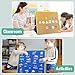 large Felt Flannel Board 22.8*19.7 In,Felt Story learning Board for Toddlers,Classroom,Preschool,Kiddie Corner, Interactive,Foldable,Stand,For Walls Felt Baord,Double-Sided Use,Gifts for Kids