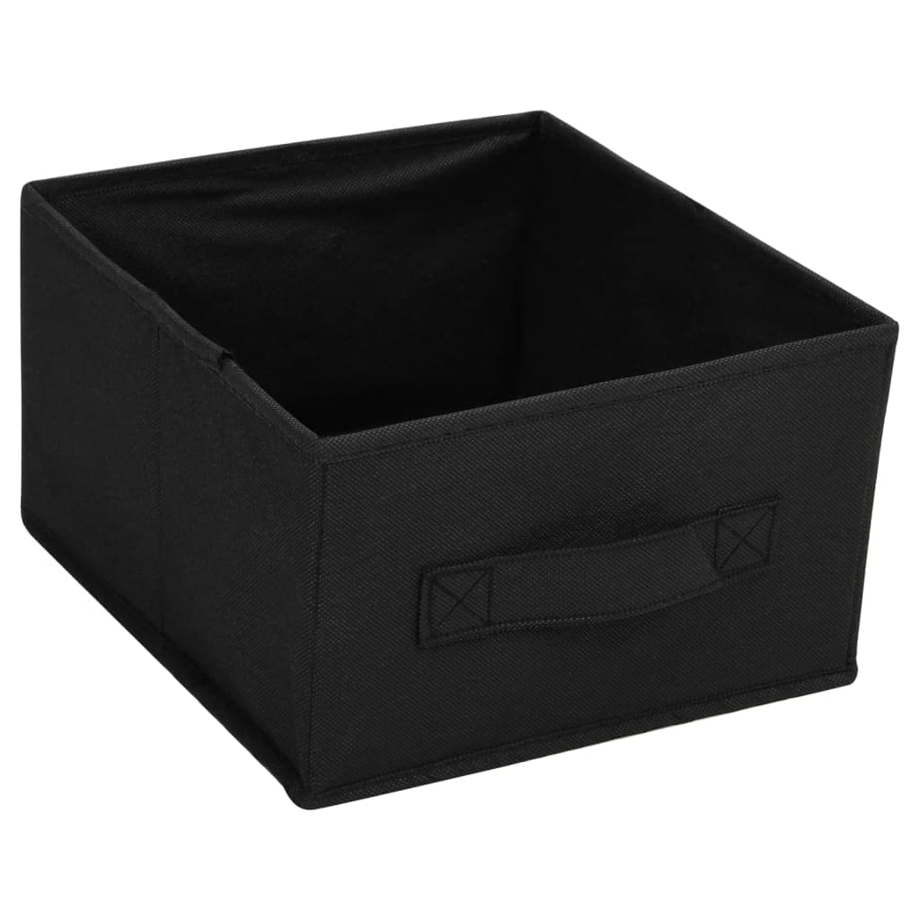 Armadio portaoggetti con 6 cassetti, 55 x 29 x 55 cm, in acciaio e tessuto, per soggiorno, corridoio e ufficio, per organizzazione, nero