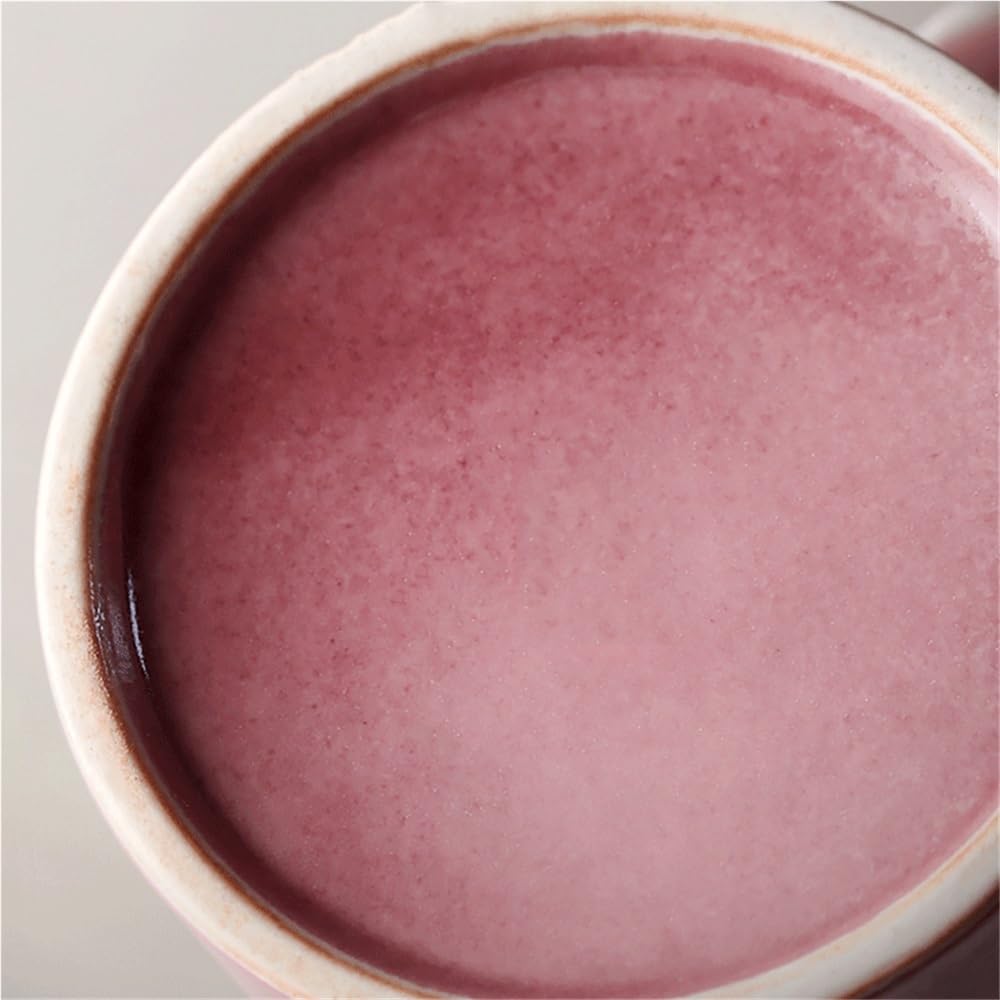 Taza de té Taza de cerámica, 1 juego taza café con degradado rosa, capacidad 340 ml for beber agua en casa, leche, té