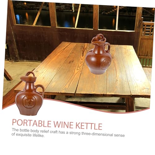 Pichet à vin en céramique marron Mikinona 500ml pour table