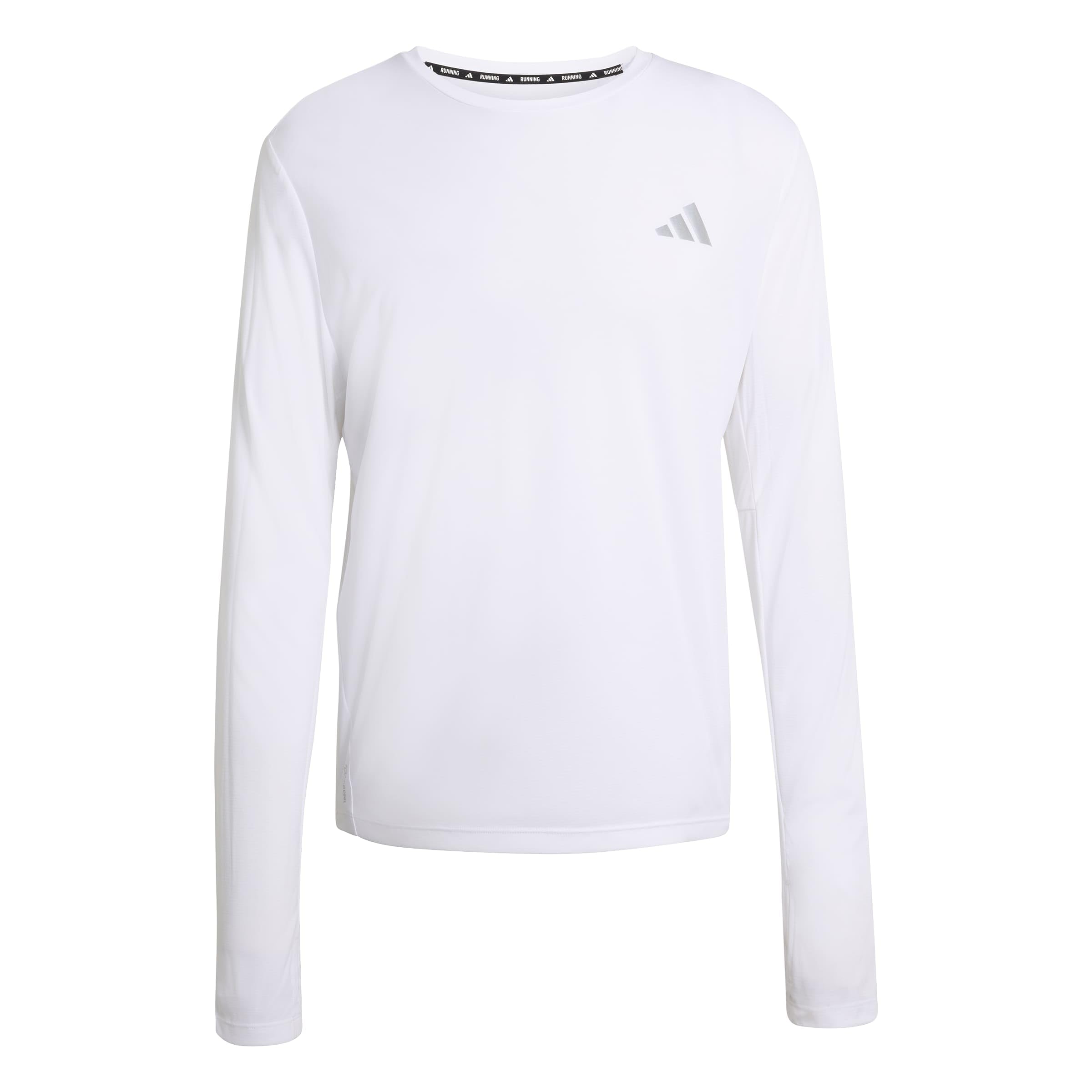 adidas Men's Adi365 Running Essentials Long Sleeve Shirt, White, XS