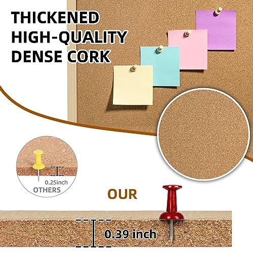 Image of TooCust 16x24 Cork Boards for Walls with Solid Wood Frame, Double Sided Small Cork Bulletin Board for Office & Home, Decorative Hanging Pin Notice Board, 2 Pack