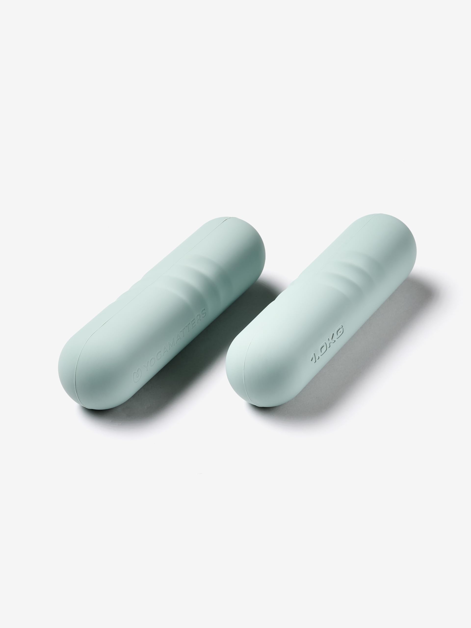 Yogamatters Hand Weights Pair, 2kg, Soft Silicone and Cast Iron