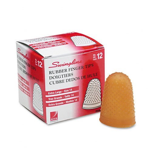 Éviter les coupures de papier avec les doigtiers en caoutchouc Swingline ambre