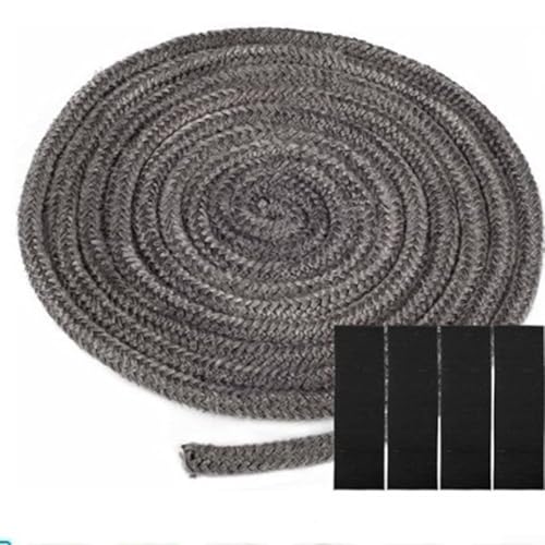 Cuerda de sellado para chimeneas, 2 m de longitud en fibra de vidrio que garantiza un funcionamiento eficaz de las estufas (18 mm x 2 m)