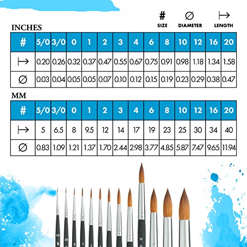 Image of Princeton Aqua Elite Round Brush, Synthetic, Short Handle, Size 10, 1 Count