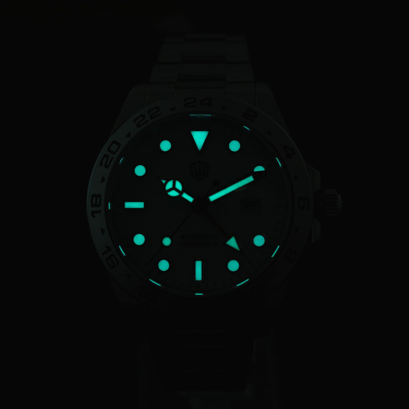watchdives Zegarek automatyczny GMT WD1993 Dual Time Zone Dive Zegarek na rękę 40 mm szafirowy kryształ 100 m wodoodporne zegarki dla mężczyzn
