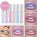 BONNIESTORE 6 Colors Glitter Shimmers Liquid Lip Gloss, Metallic Lipstick Long Lasting Makeup Lipstick Set Moisturizing Dazzling Color Lip Set