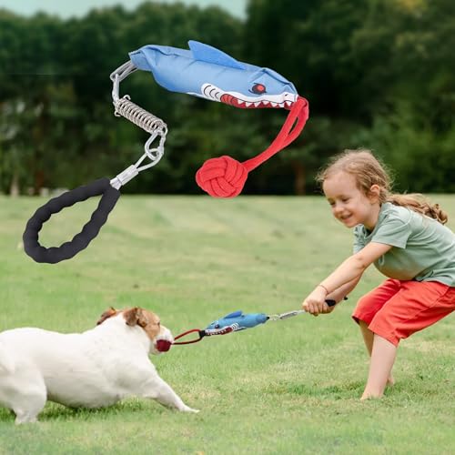 XUVIRA Dog Tug of War Toy for Small to Medium Dogs - Sturdy and Durable Cotton Rope with Non-Slip Handle, Safe Chew Toy for Indoor/Outdoor Play for Puppies, 100% Cotton Teeth Cleaning