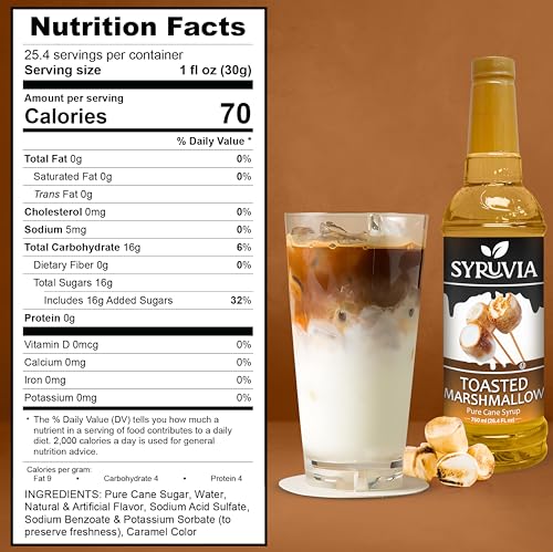 Syruvia Toasted Marshmallow Coffee Syrup thumb #2
