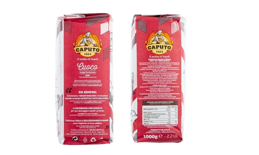 Paquete de prueba Caputo Cuoco Harina 1 kg – Caja 10 unidades + Italian Gourmet 100 % Italian Pelado 1 x 400 g