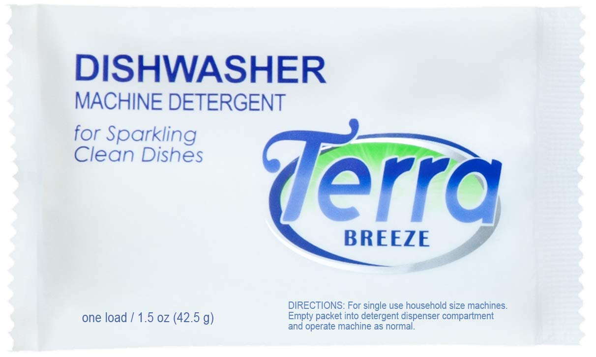 Terra Breeze Automatic Dishwasher Detergent Powder - 1.5 oz Packets (200 packs)