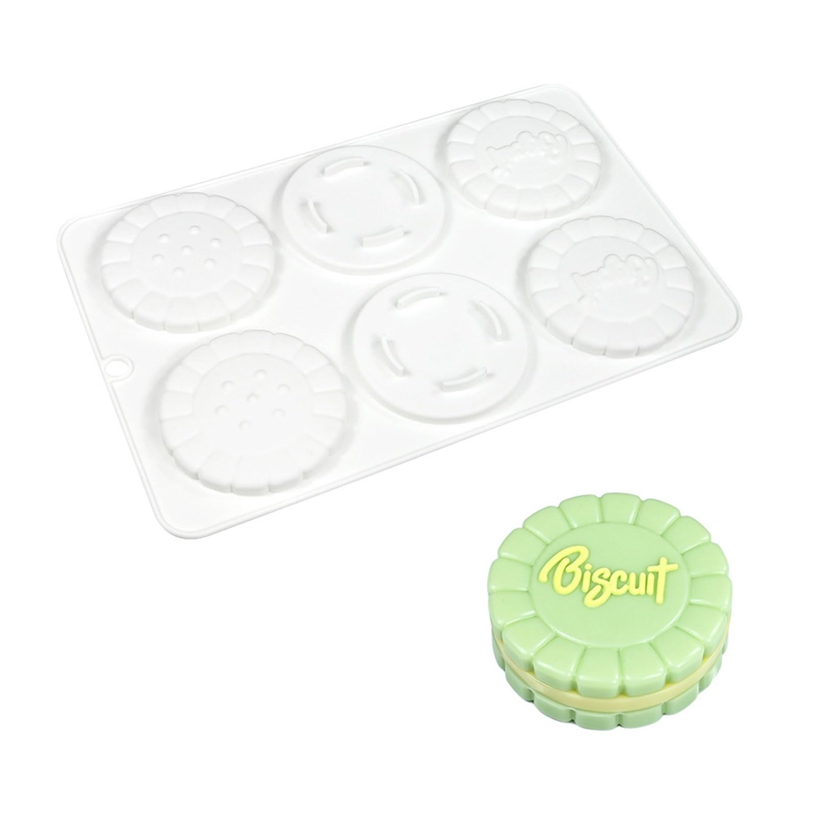LUCKGONI 6 Cavity Round Silicone For Baking Cookie Mousses Cake Chocolate Baking Supplies Perfect For Home Bakers