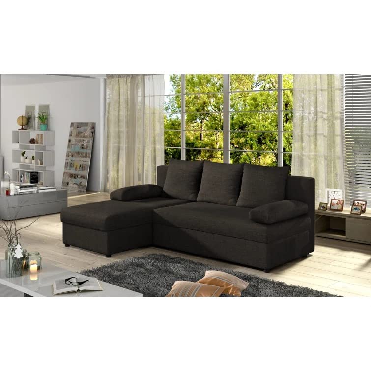 Andrey 3 Seater Fabric L Shaped Sectional Sofa Set for Living Room (Left Side,Dark Grey)-image-30