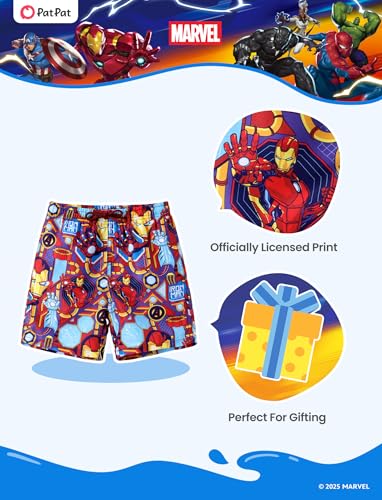 Image of Disney Stitch Spiderman Cars Winnie Toy Story Boy Swim Trunks UPF 50+Swim Shorts Compression Liner & Quick-Dry &Pockets 2-13Y