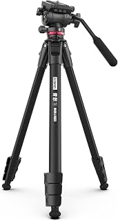 UURig ULANZI MT-56 Camera Tripod Stand with Fluid Head, for Sony Nikon Canon Fujifilm DSLR Camera Video Shooting, W Cell P... Price In India
