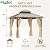 GAZEBEST 10'x10' Hardtop Gazebo Outdoor Aluminum Patio Gazebo Double Roof Galvanized Steel Canopy with Netting and Curtains,for Garden, Backyard,Deck and Lawns