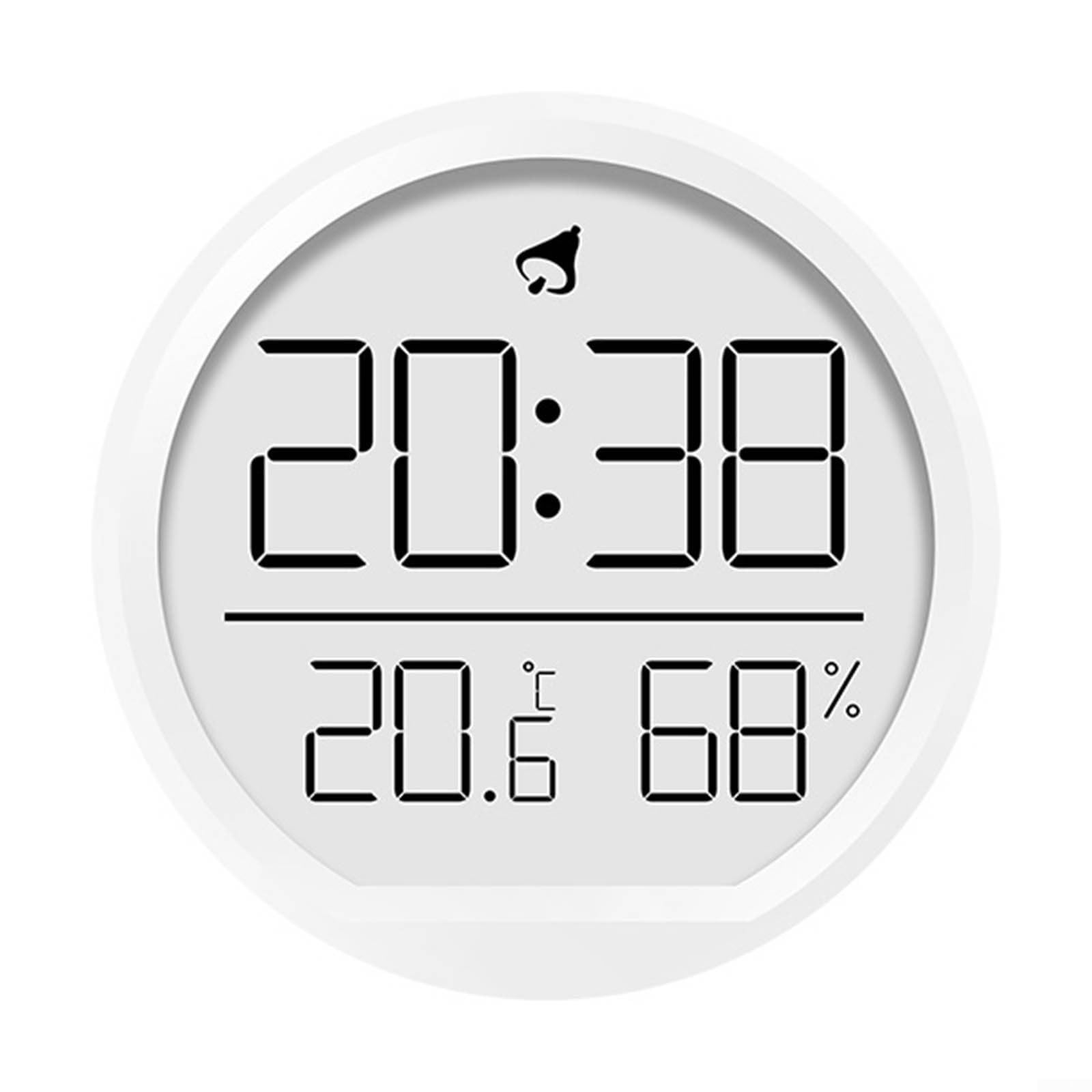 SPORTARC Orologio misuratore di temperatura e umidità interna, orologio digitale con termometro igrometro, orologio da parete versatile a schermo grande (bianco)