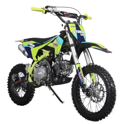 X-PRO Storm 125cc Dirt Bike with Automatic Transmission, Inverted Front Shock Absorption,14