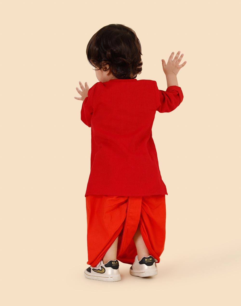Fabindia Red Cotton 2Pc Dhoti Set 2