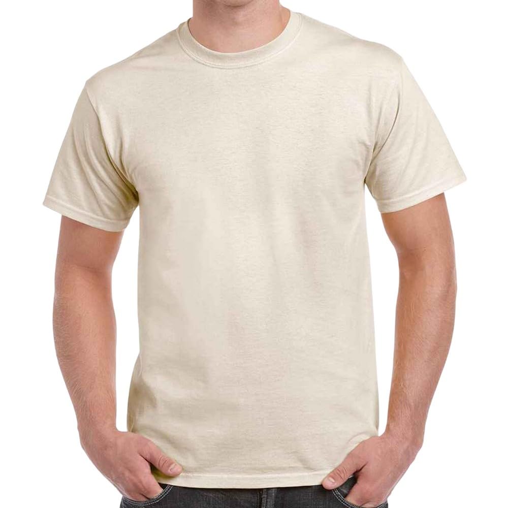 Gildan Herren T-Shirt Heavy CottonTM 5000 – Natural, Größe L