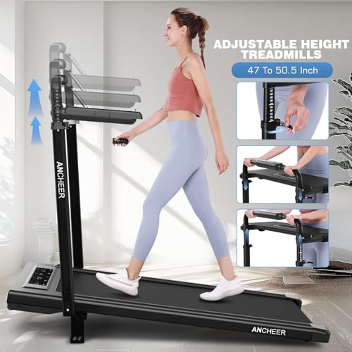 Image of FUNMILY Walking Pad Treadmill with 12% Incline & Handlebar, 3.5HP Foldable Compact Under Desk Treadmills for Home /Office /Gym, 350+lb Capacity, Shock Absorption