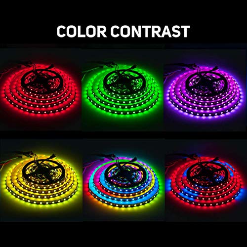 Sezo Ws2812B Eco Led Strip Light 16.4Ft/5M Individually Addressable Programmable 5050Smd Digital Rgb Alloy Wires Flexible Dream Color 30Leds/M Ip30 Non-Waterproof Pcb Black Dc5V #TOP1