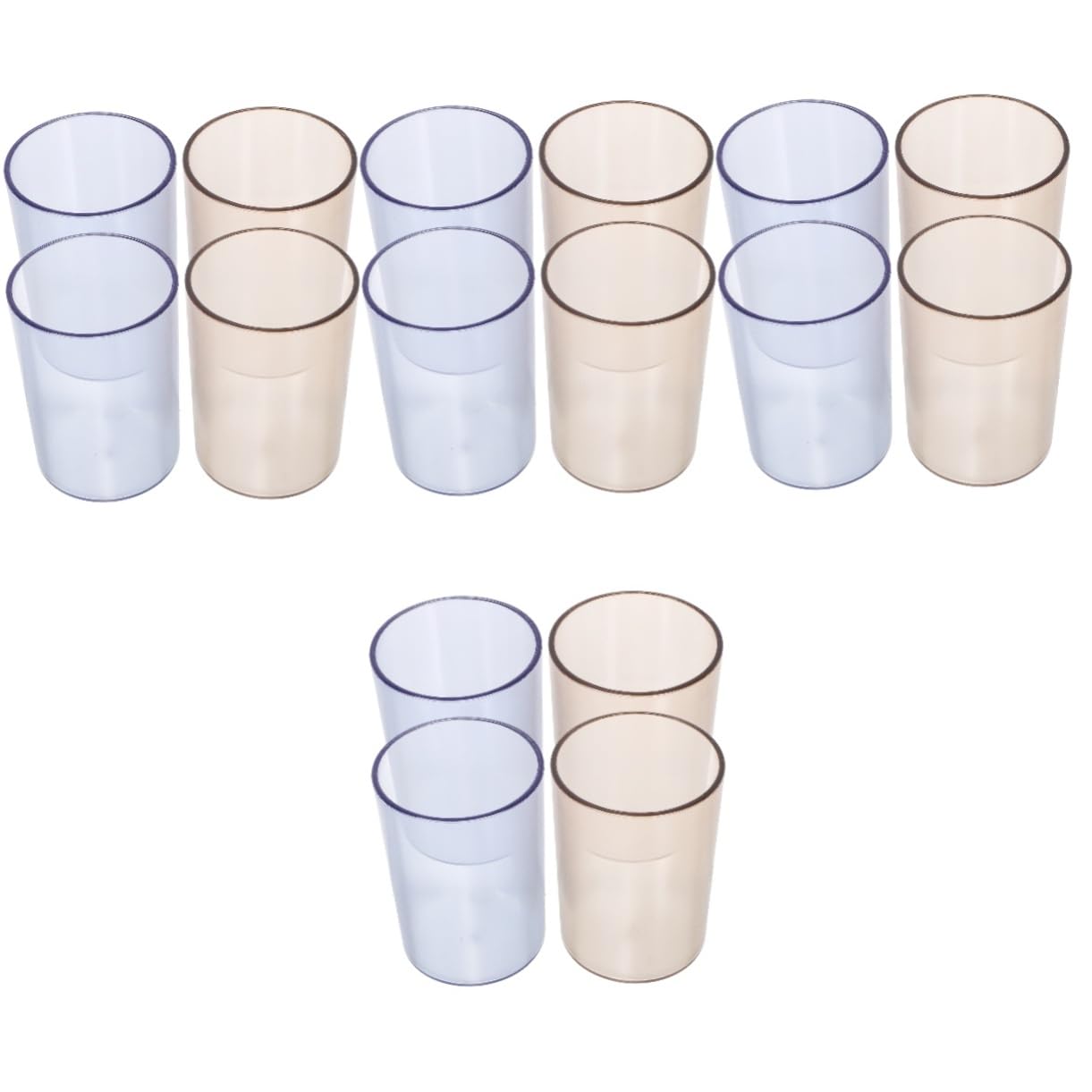 PRETYZOOM 4 Set Tazza dello Spazzolino da Denti Tazze da caffè Trasparenti Dentifricio Titolare Biberon Spazzolino da Viaggio Frullato Coperchi delle Tazze Distributore Plastica 4 Pezzi * 4